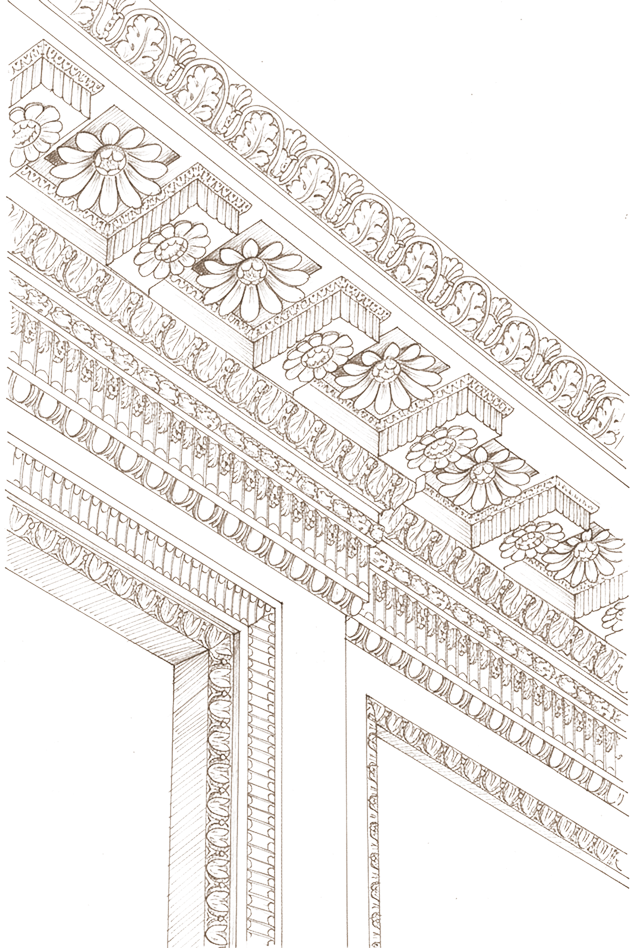 Потолок с кессонами